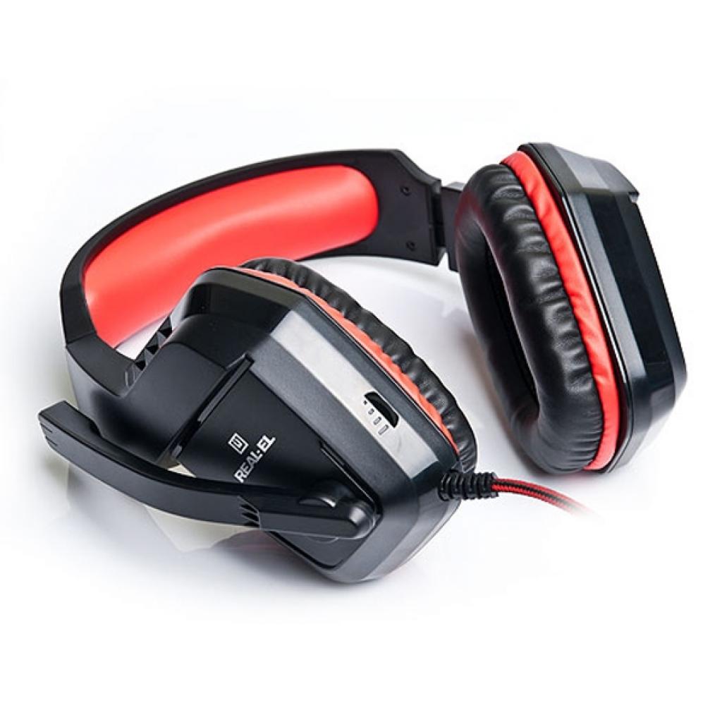 Навушники REAL-EL GDX-7550 Black-Red - зображення 5