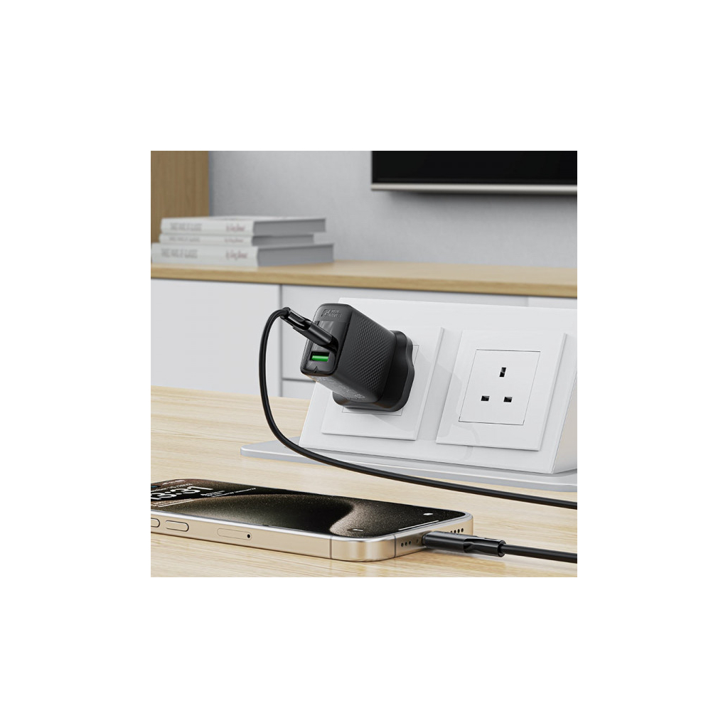 Дата кабель USB-C to USB-C 1.2m 3A 60W silicone black Acefast (6974316284161) - зображення 6