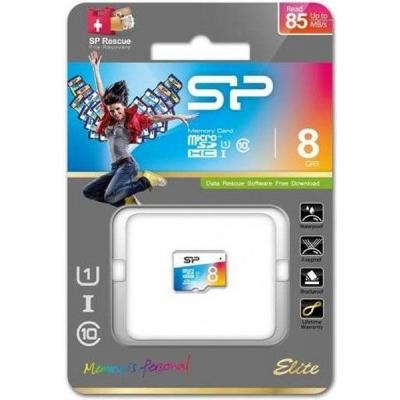 Карта пам'яті Silicon Power 8GB microSDHC class 10 UHS-I Color (SP008GBSTHBU1V20) - зображення 2