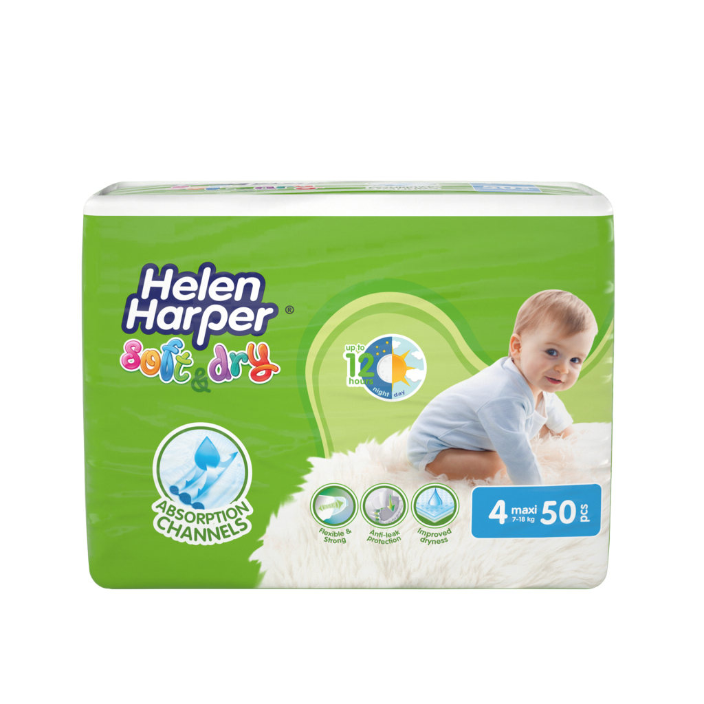 Підгузки Helen Harper Soft&Dry Maxi 7-18 кг 50 шт (5411416022534) - зображення 1