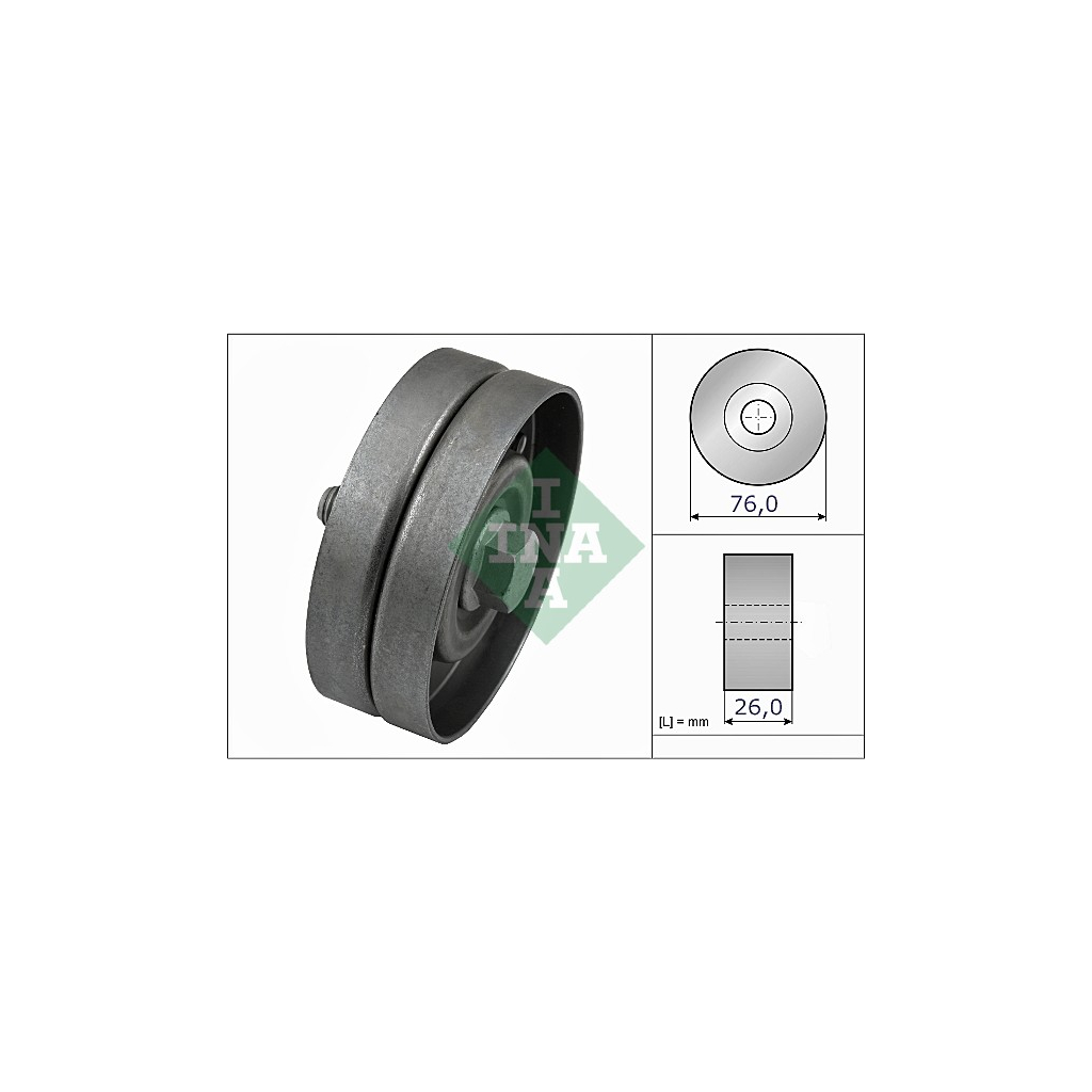 Ролик натягувача ременя INA 532 0326 30 - зображення 1