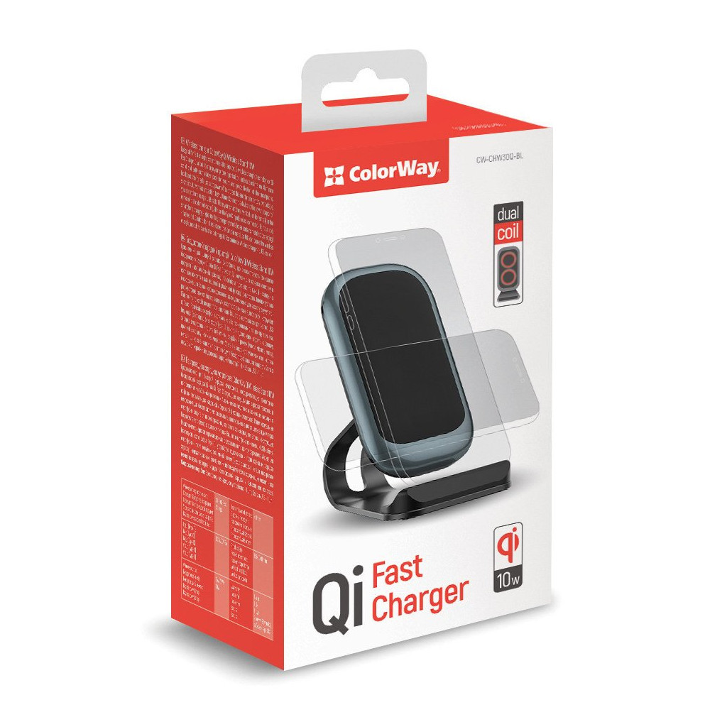 Зарядний пристрій ColorWay Wireless Stand 10W Blue (CW-CHW30Q-BL) - зображення 2