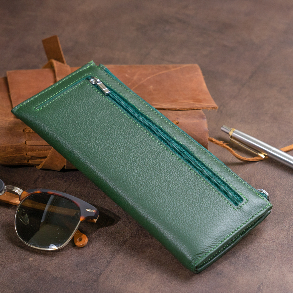 Гаманець ST Leather Зі шкіри унісекс Зелений (19328) - зображення 9