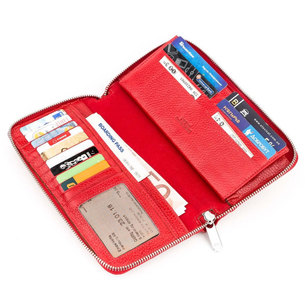 Гаманець Karya Шкіряний Червоний (17073) - зображення 5