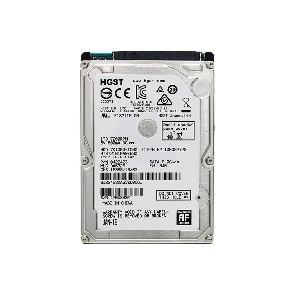 Жорсткий диск для ноутбука 2.5" 1TB WDC Hitachi HGST (HTS721010A9E630) - зображення 1