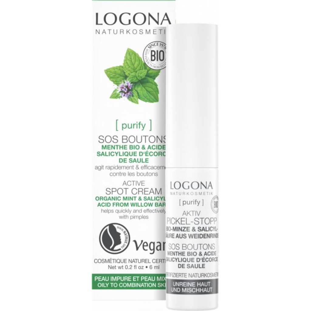 Крем для обличчя Logona Стоп-прищі для проблемної шкіри 6 мл (4017645043244) - зображення 1