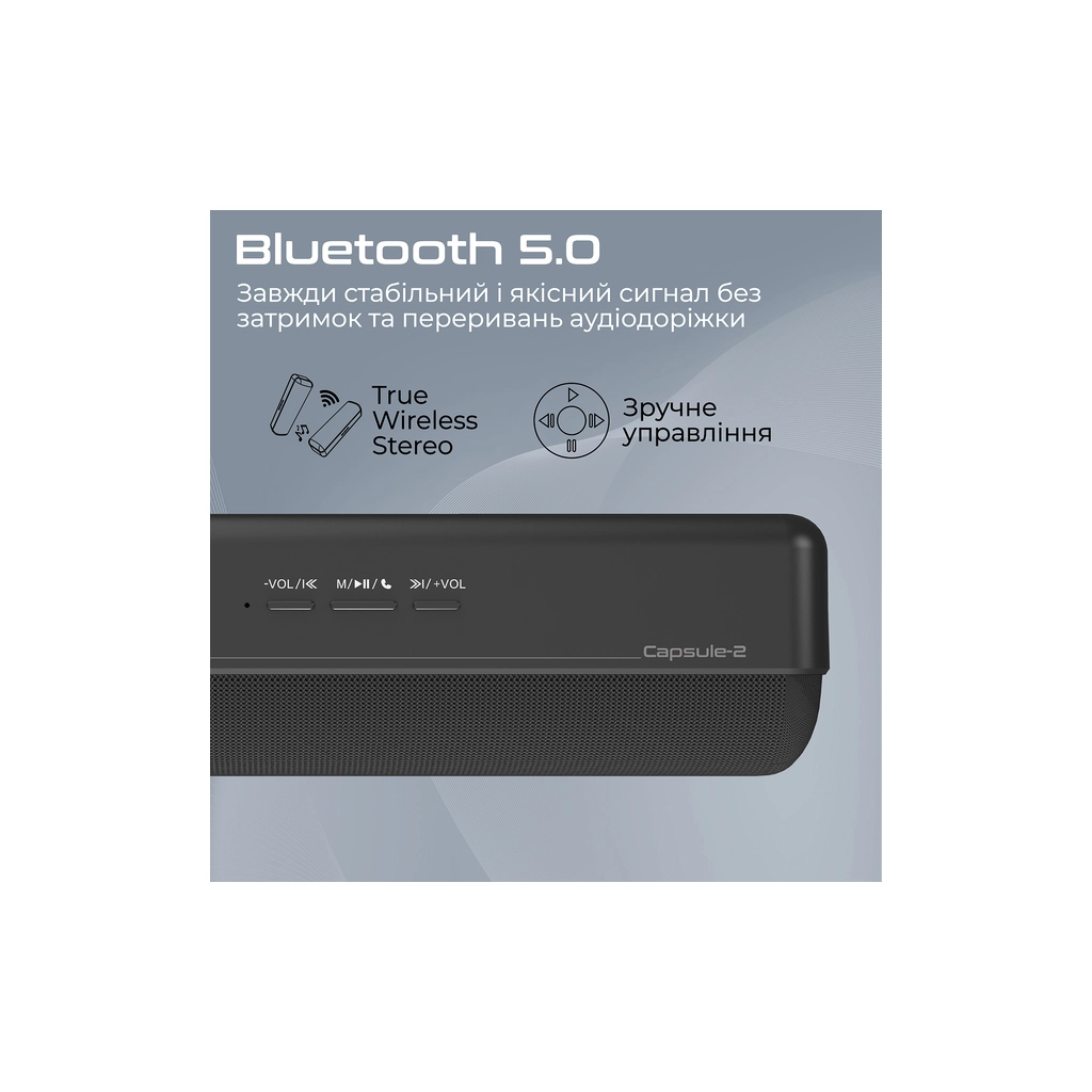 Акустична система Promate Capsule-2 Black (capsule-2.black) - зображення 4