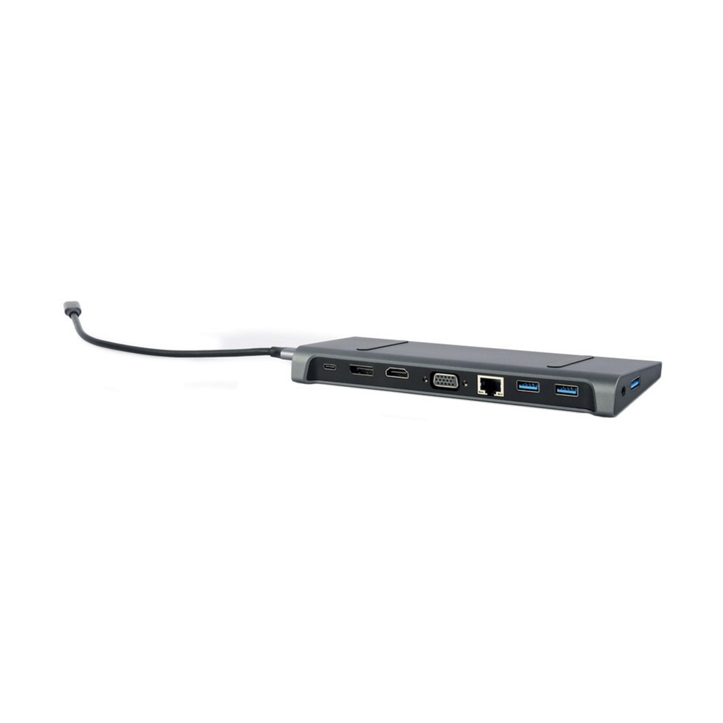 Концентратор Cablexpert USB-C 9-in-1 (USB-hub + HDMI/VGA/PD/CR/LAN/3.5mm) (A-CM-COMBO9-02) - зображення 4