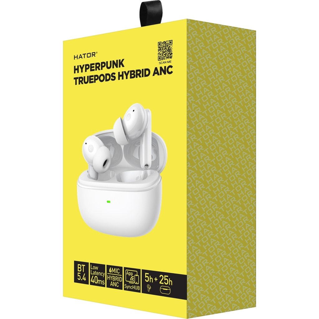 Навушники Hator Truepods Hybrid ANC White (HTA432) - зображення 5