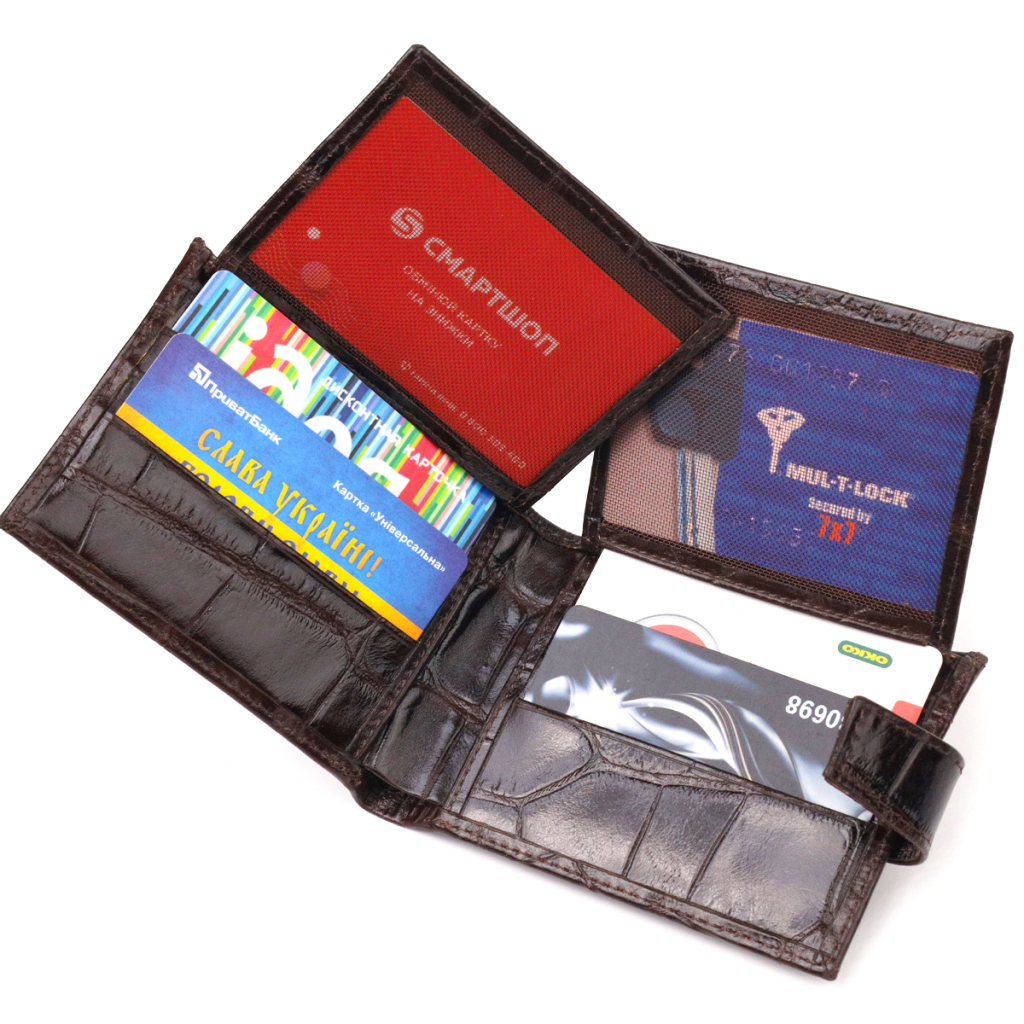 Гаманець Canpellini З натуральної шкіри Коричневий (21509) - зображення 7