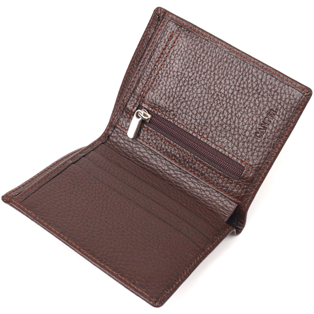 Гаманець Canpellini З натуральної шкіри Коричневе (21498) - зображення 5
