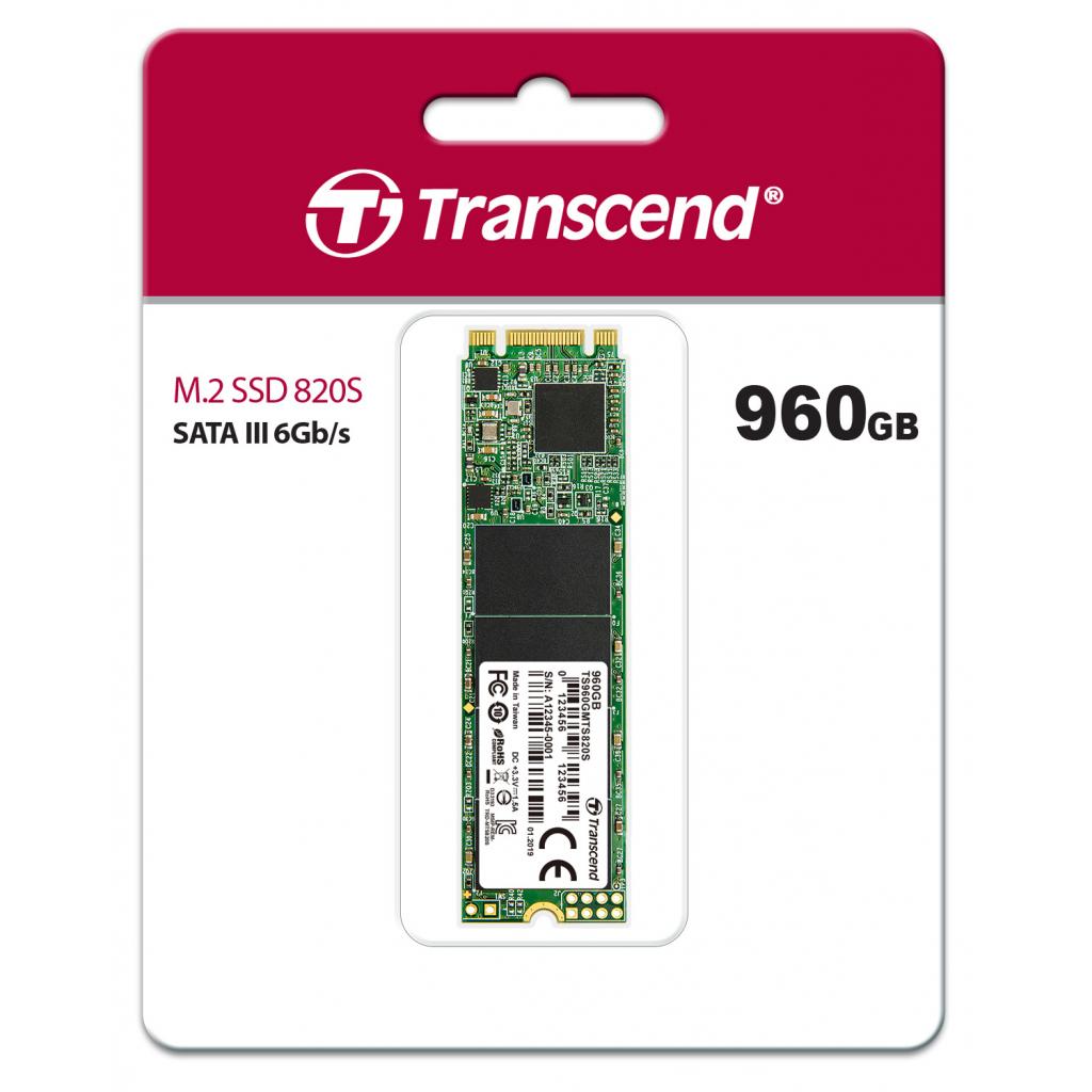 Накопичувач SSD M.2 2280 960GB Transcend (TS960GMTS820S) - зображення 3