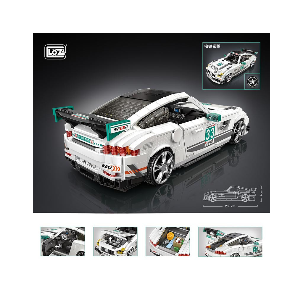 Конструктор LOZ mini Гоночний автомобіль (1128) - зображення 4