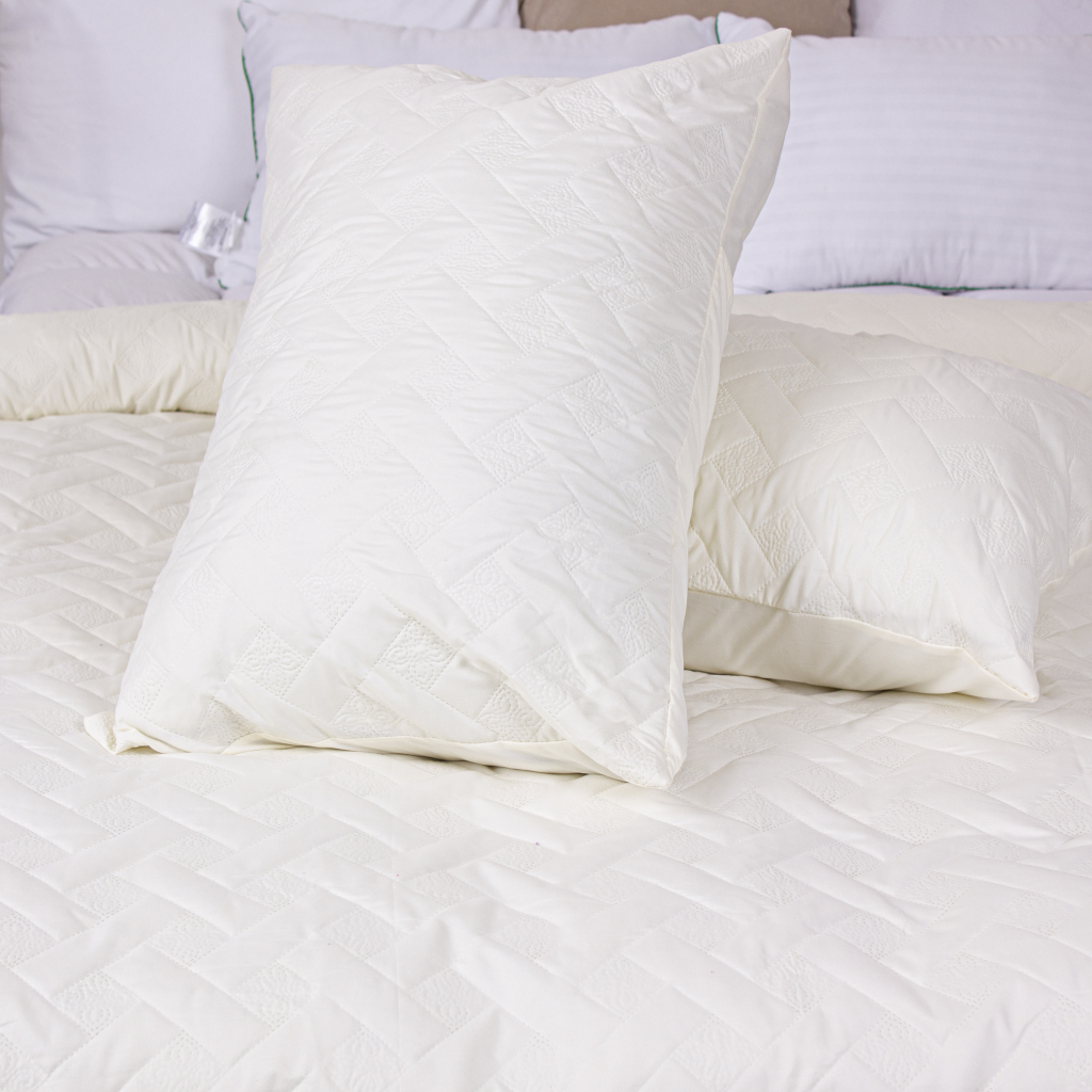 Покривало MirSon набір Deep Line №7100 Egret 200х220 + 2 наволочки 50х70 (2200005623558) - зображення 5