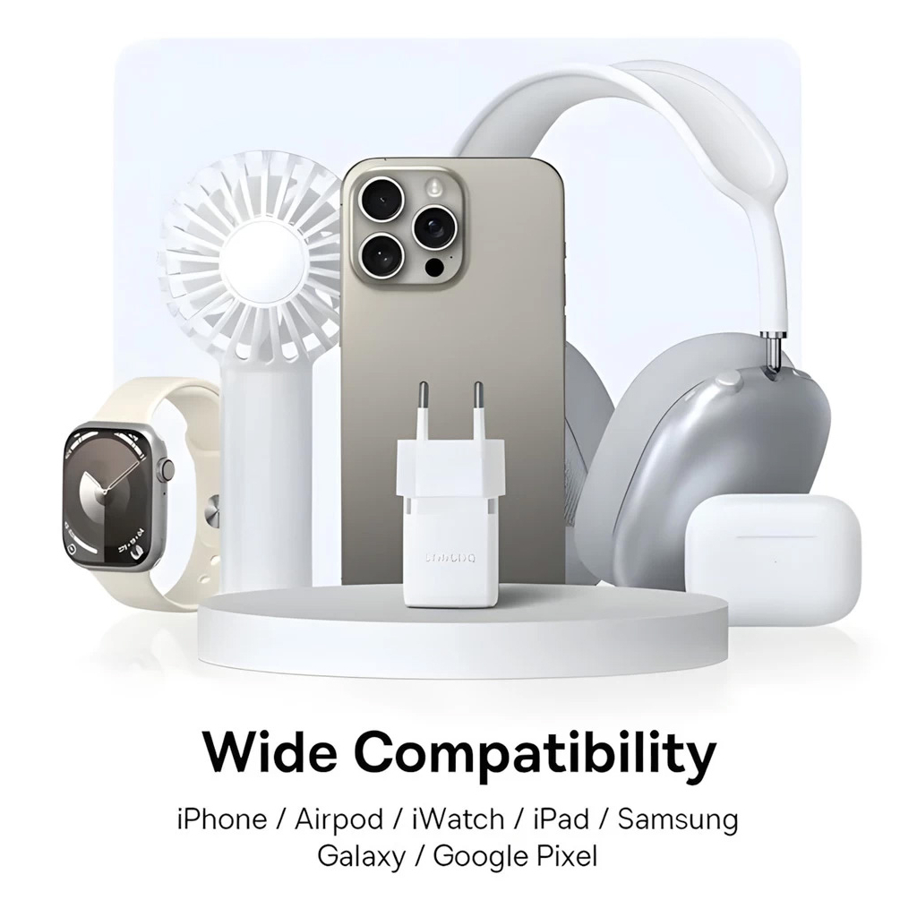 Зарядний пристрій Baseus 1xUSB-C 20W + 1xUSB white + cable USB-C to USB-C 60W 1.0m (P10111608213-01) - зображення 9