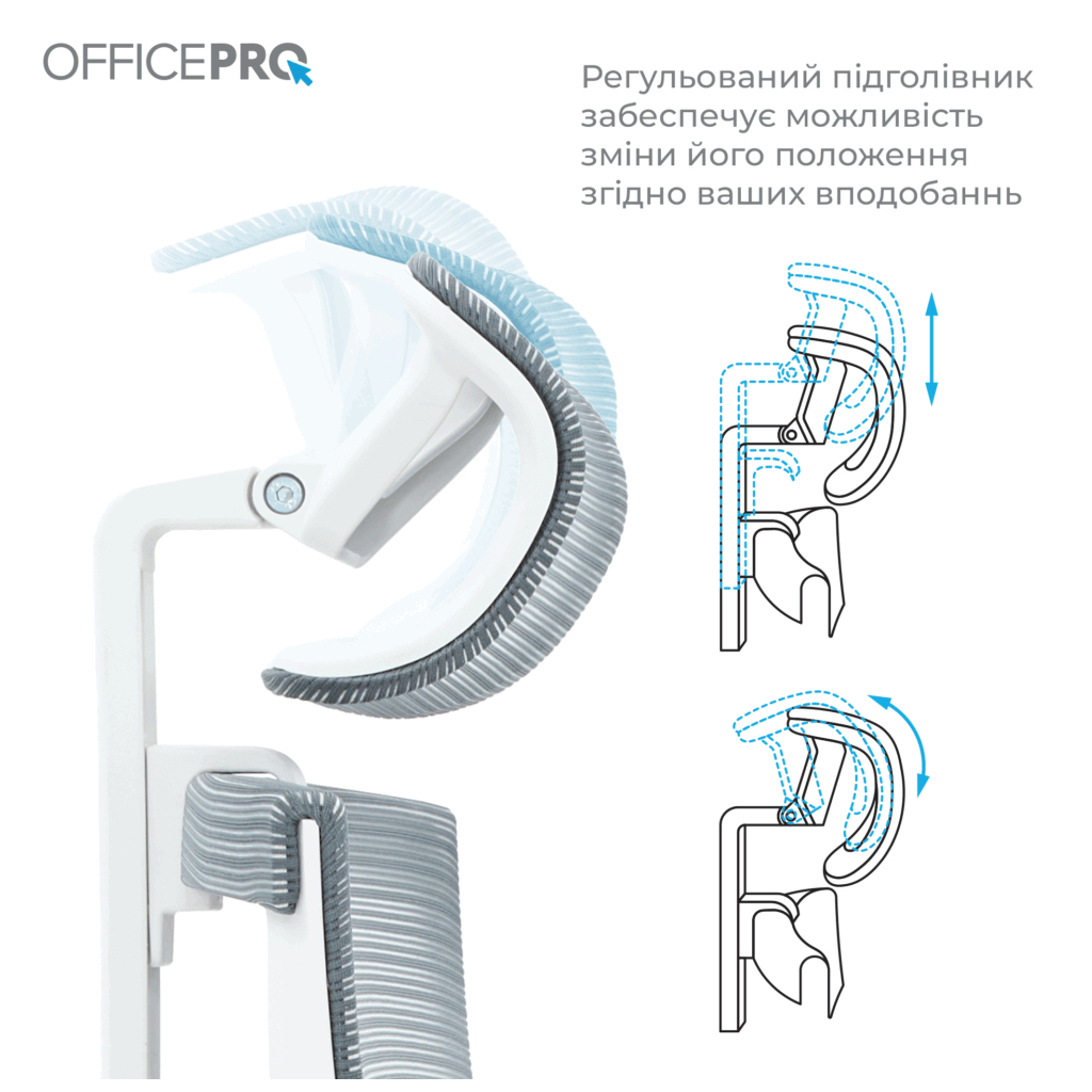 Офісне крісло OfficePro Balance OC550-W-DG-OR (OC550-W-DG-OR) - зображення 5