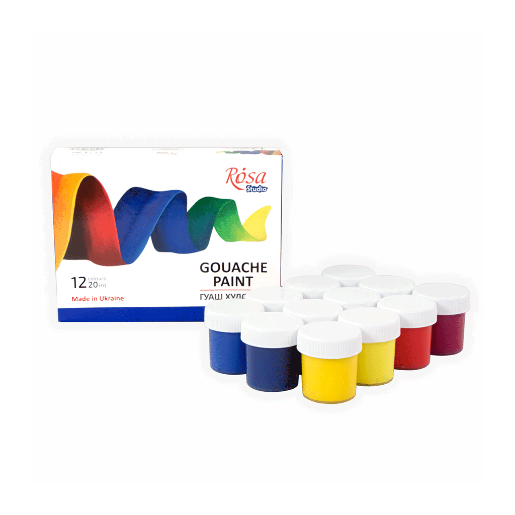 Гуашеві фарби Rosa Studio Classic 12 кольорів по 20 мл (4823098527039) - изображение 7