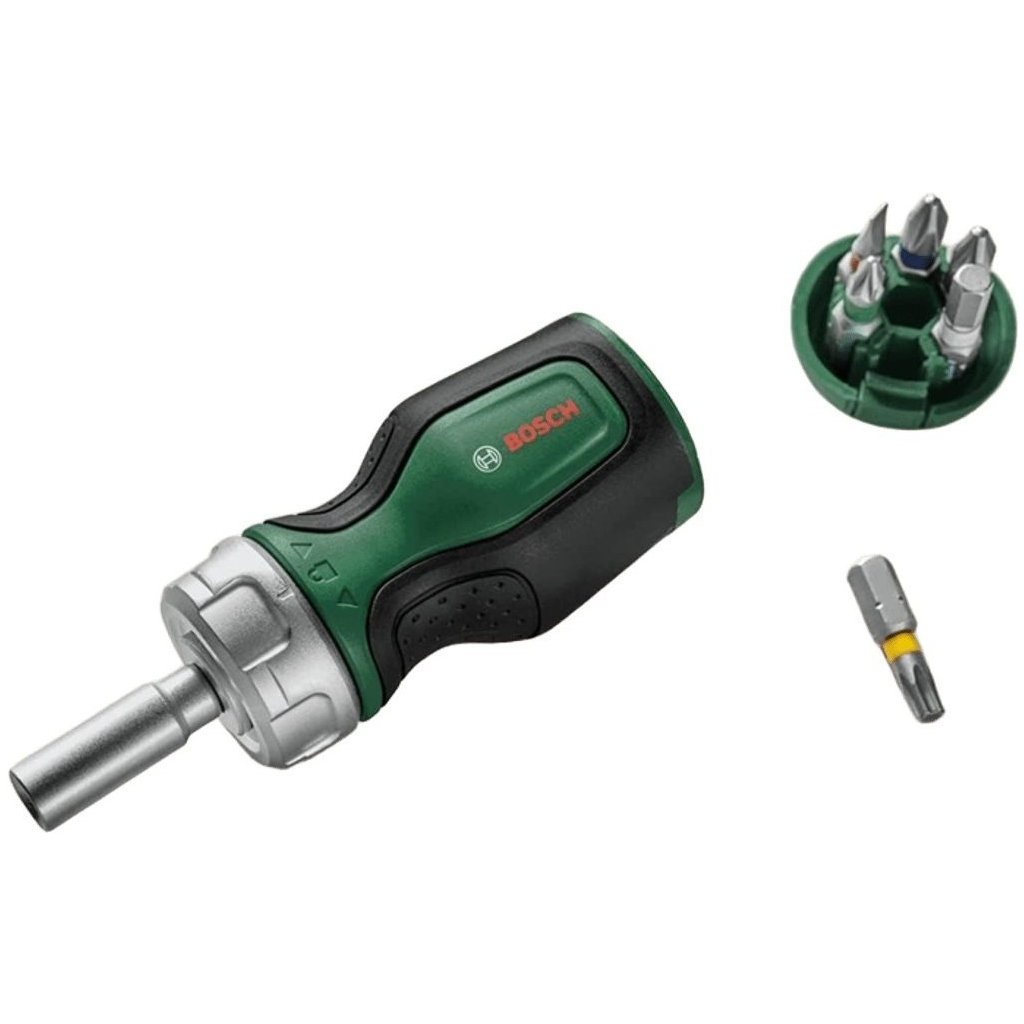 Набір викруток Bosch з тріскачкою, 6 насадок, руків''я TPR , 111мм, сталь CrV (1.600.A03.2UY) - зображення 2