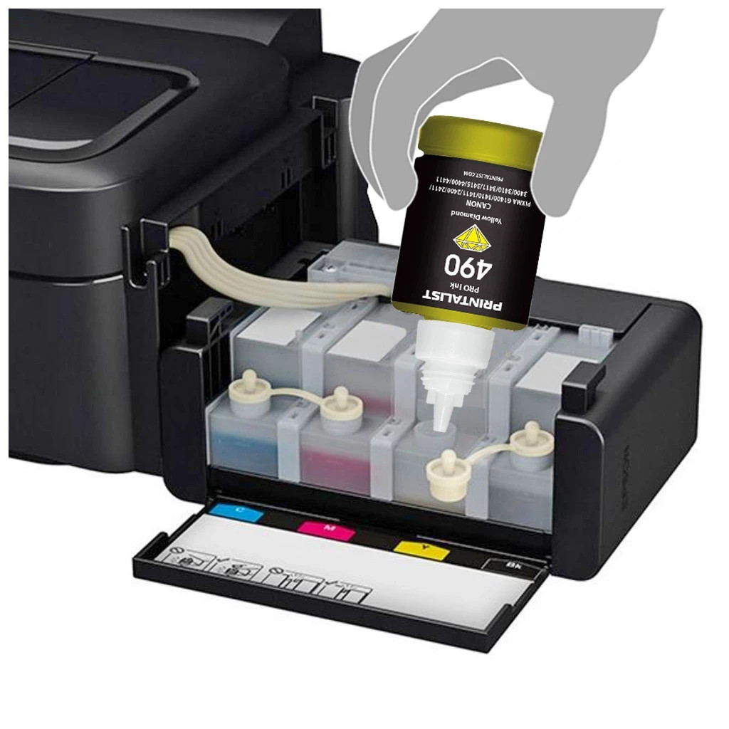 Чорнило Printalist Canon GI-490 для G1400/G2400/G3400 140г Black Pigm. (PL490BP) - зображення 3