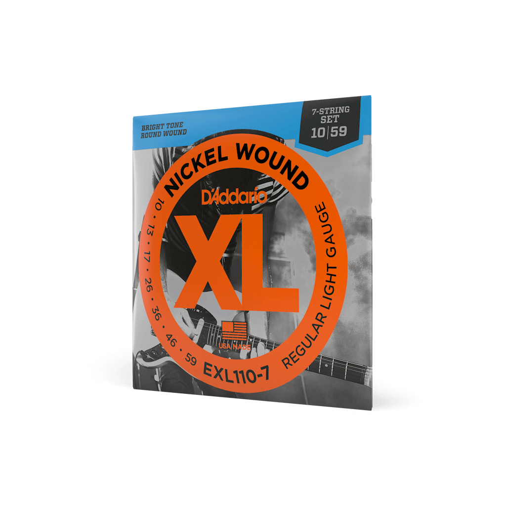 Струни для гітари D'Addario XL Nickel Wound Regular Light 7-String (10-59) (EXL110-7) - зображення 2