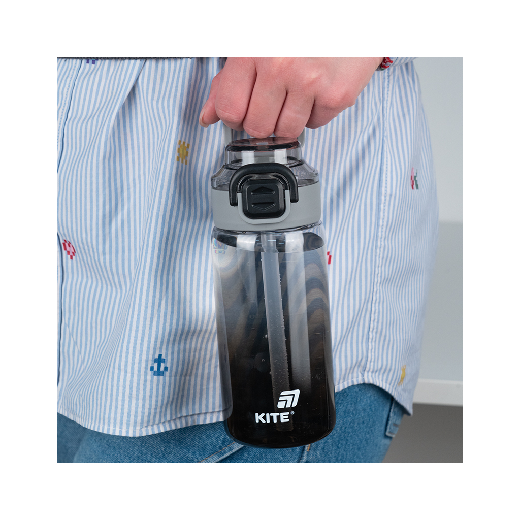 Поїльник-непроливайка Kite 600 мл, чорна (K25-1212-1) - зображення 5