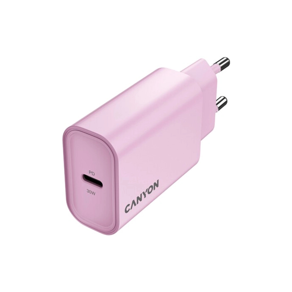 Зарядний пристрій Canyon 30CL OnCharge USB-C PD30W Pink (CNE-CHA30CLPK) - зображення 5