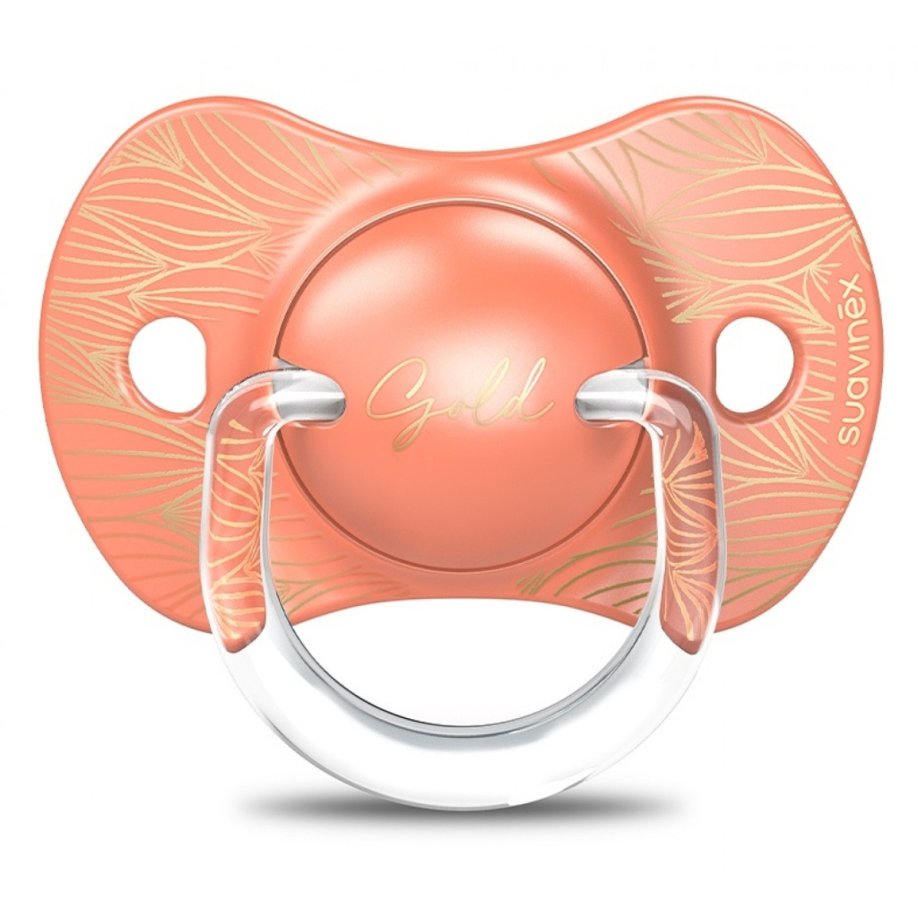 Пустушка Suavinex Gold Edition фізіологічна, +18 міс. помаранчева (307863) - зображення 1