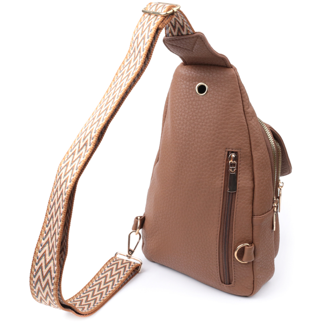 Сумка Vintage Жіноча з однією лямкою через плече з екошкіри Коричнева (22764) - зображення 2