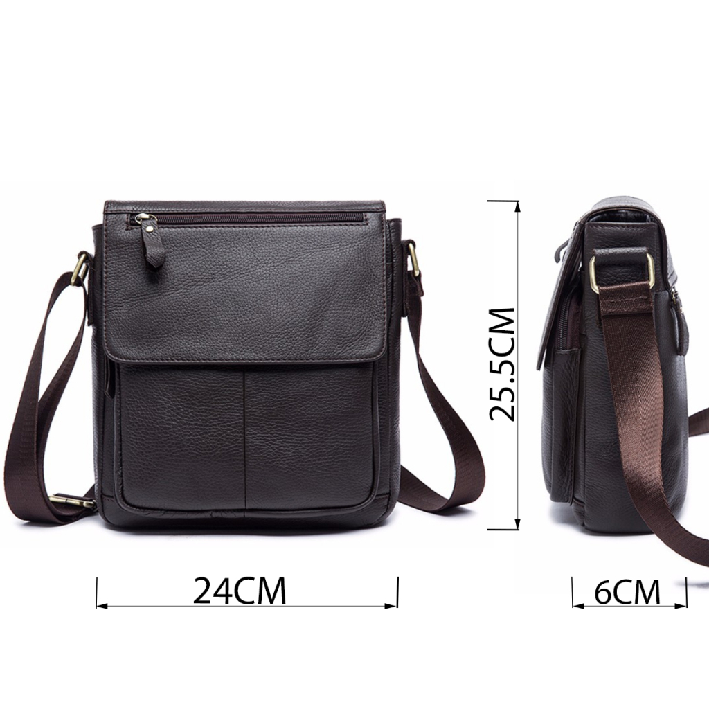 Сумка Vintage Через плече зі шкіри Коричнева (20022) - зображення 4