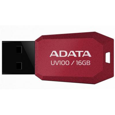 USB флеш накопичувач ADATA 16Gb UV100 Red USB 2.0 (AUV100-16G-RRD) - зображення 1