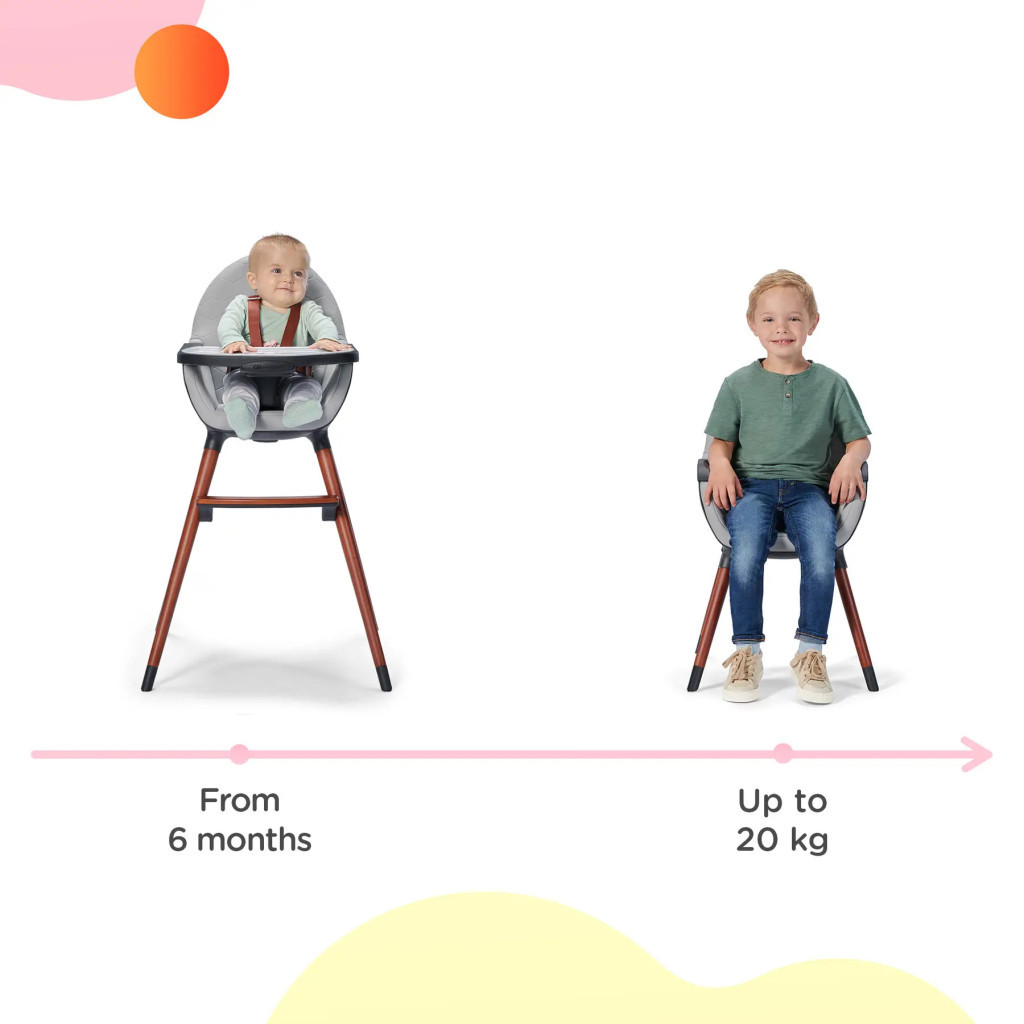 Стілець для годування Kinderkraft 2 в 1 Finix Grey (5902533918515) - зображення 12