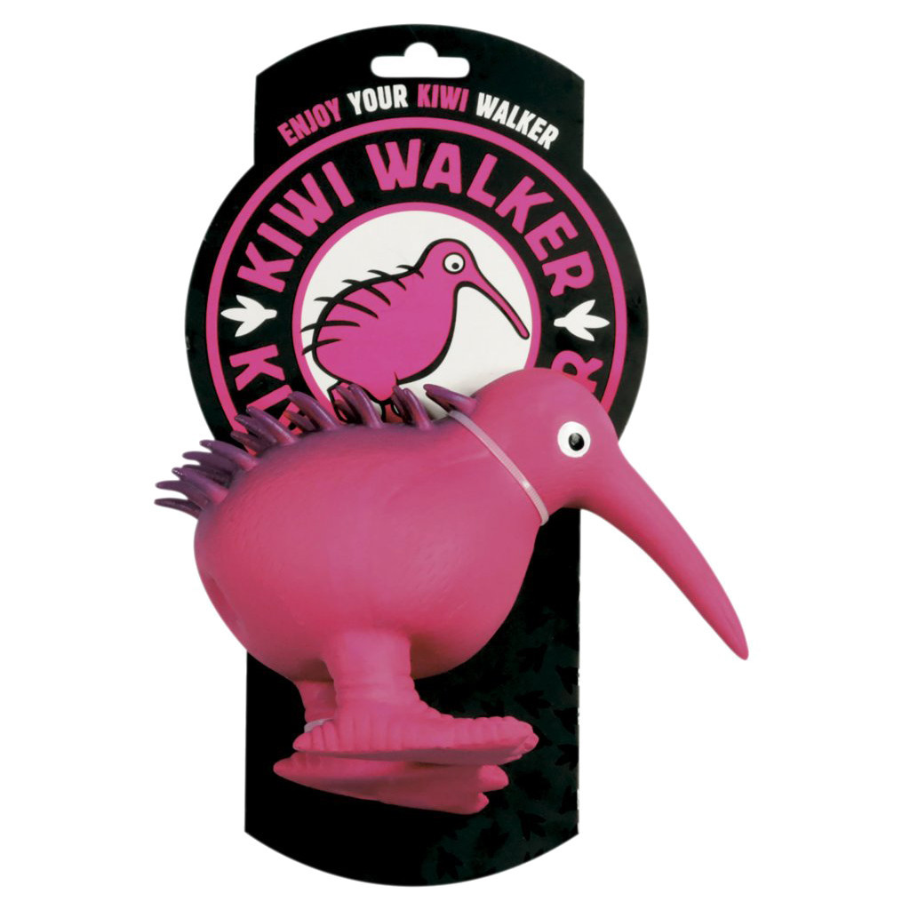 Іграшка для собак Kiwi Walker Птах ківі 8.5 см рожева (8596075000158) - зображення 2