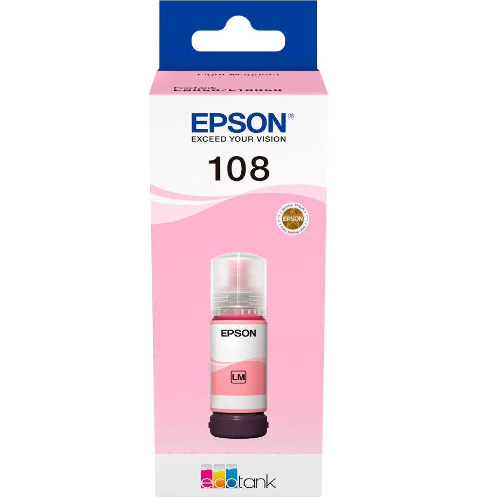 Контейнер з чорнилом Epson 108 EcoTank L8050/L18050 light magenta (C13T09C64A) - зображення 2