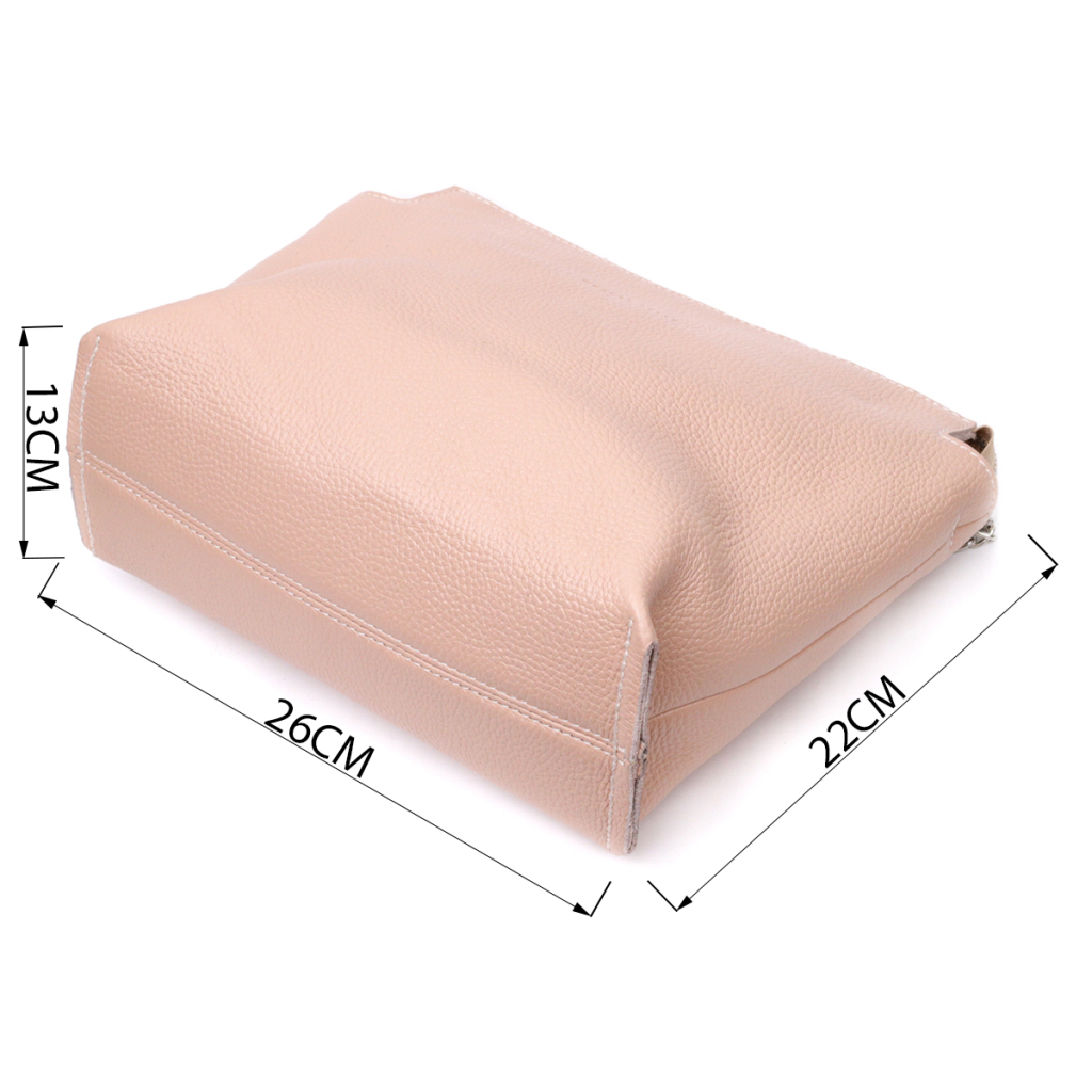 Сумка Grande Pelle З натуральної шкіри Пудрова (11695) - зображення 3