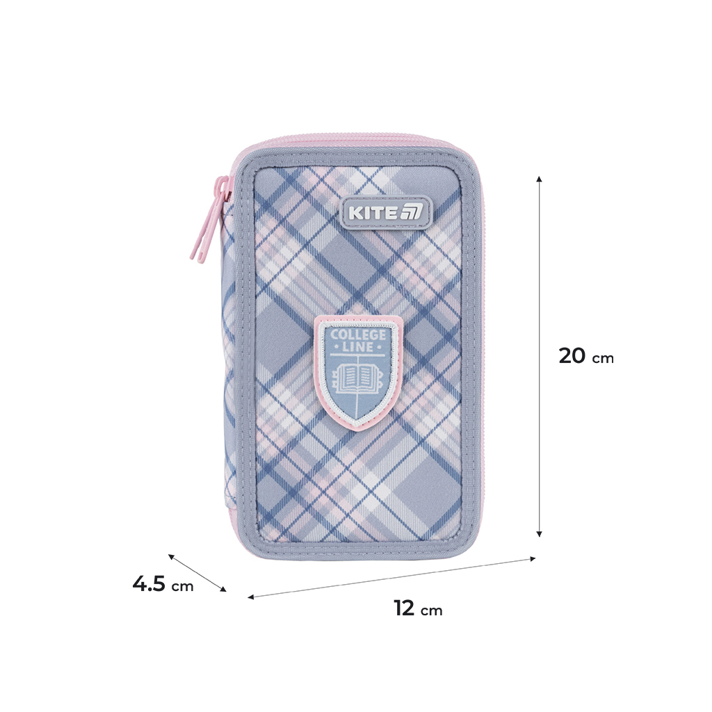 Пенал Kite 623 College Line Girl, 2 відділення (K25-623-1) - зображення 2