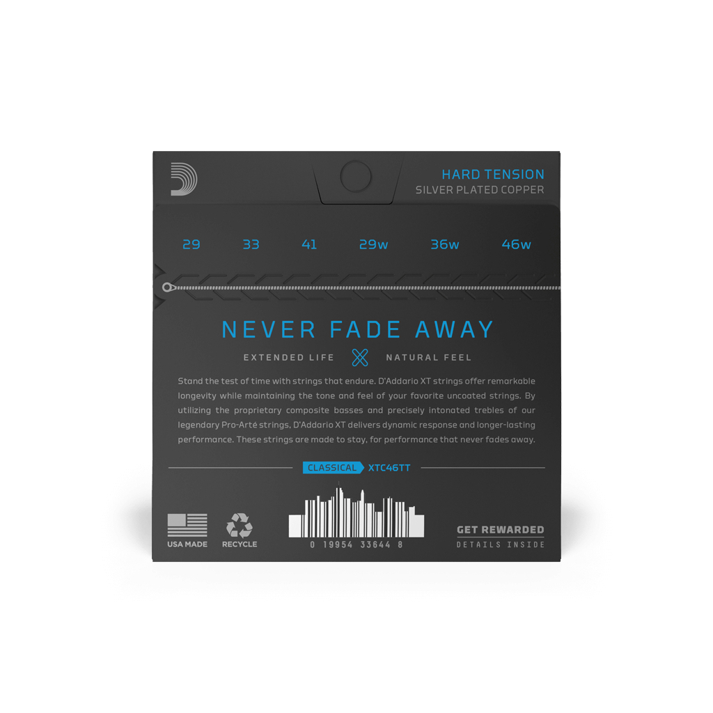 Струни для гітари D'Addario XT Dynacore Titanium Classical Hard Tension (XTC46TT) - зображення 4