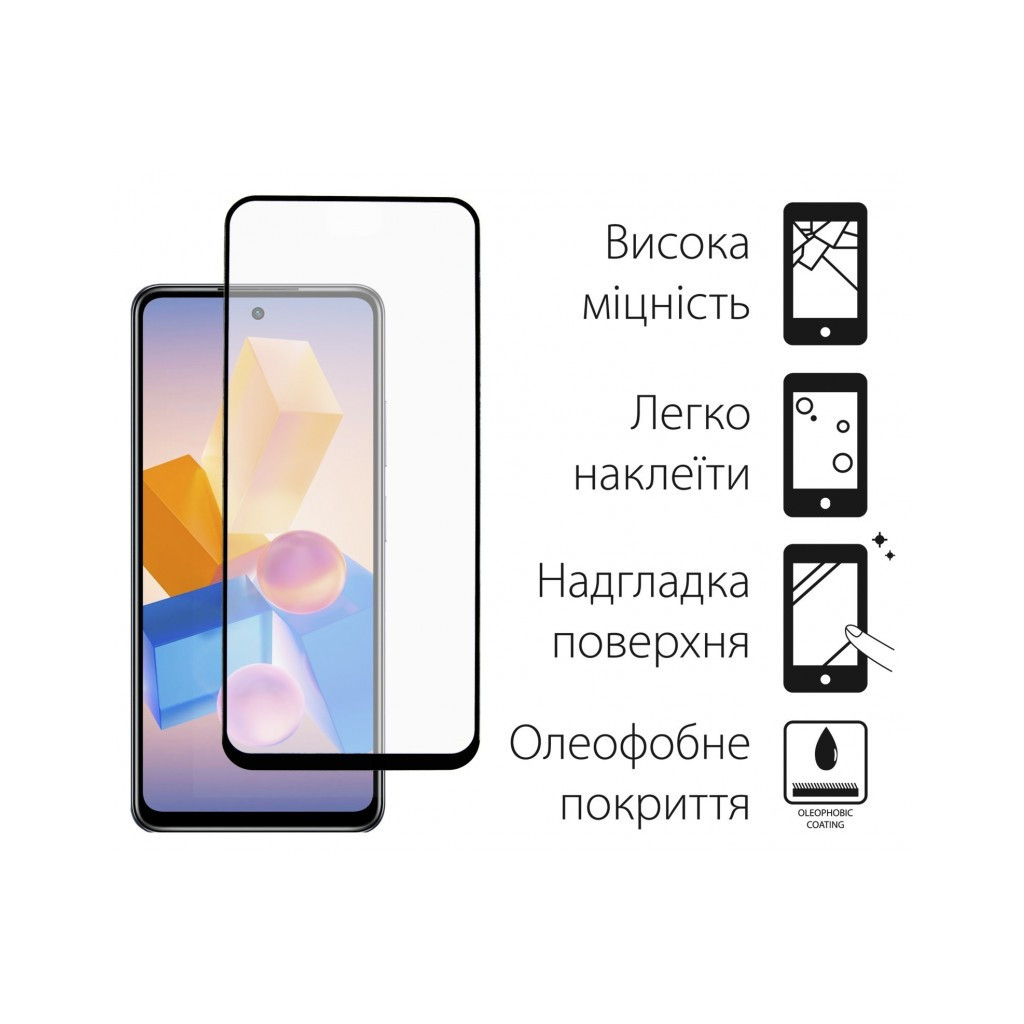 Скло захисне Dengos Full Glue Infinix HOT 40i (black) (TGFG-358) - зображення 2