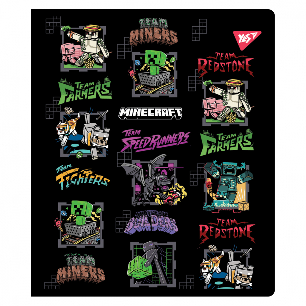 Зошит Yes Minecraft. Team 12 аркушів лінія (767511) - зображення 6