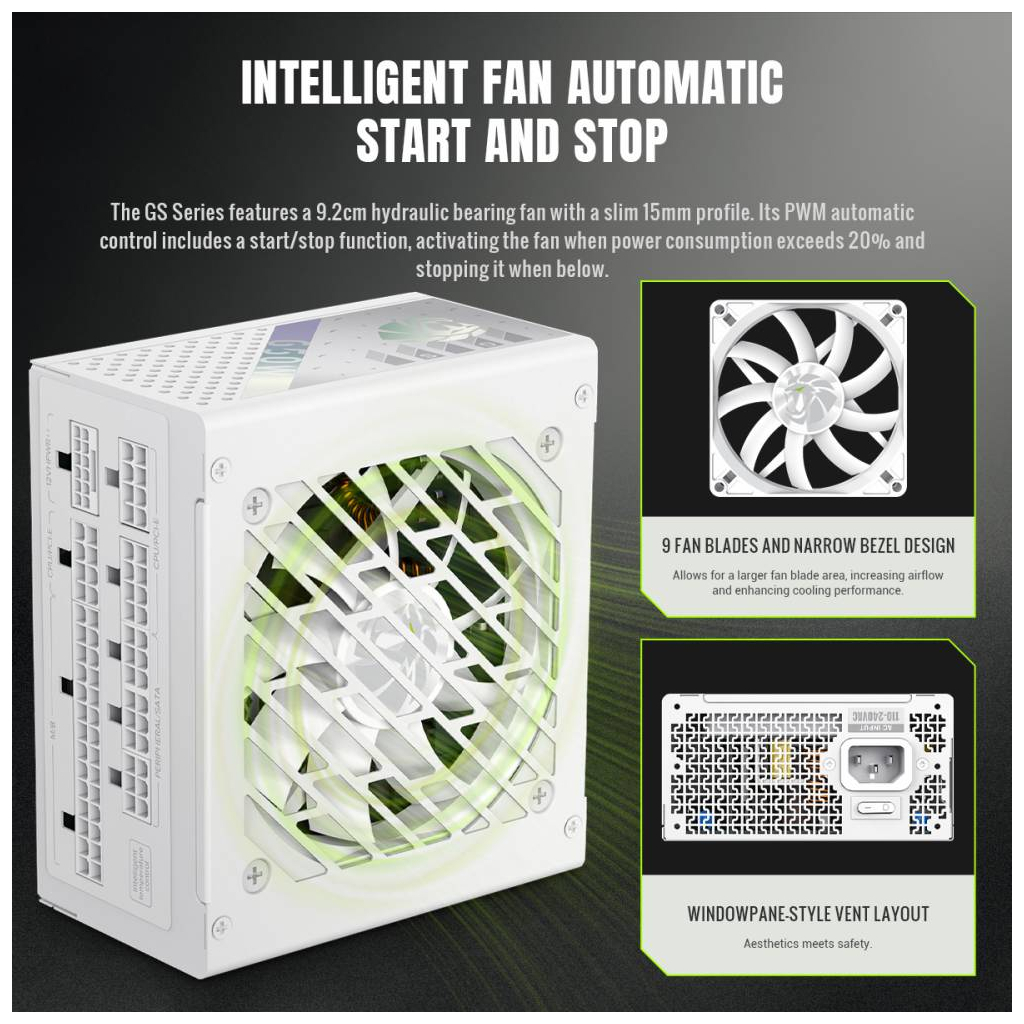 Блок живлення Gamemax 650W (GS 650G WH V25) - picture 4