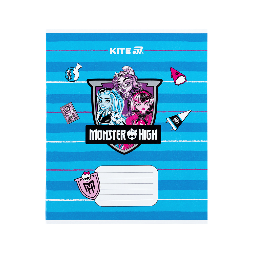 Зошит Kite Monster High, 12 аркушів, коса лінія (MH25-235) - зображення 10
