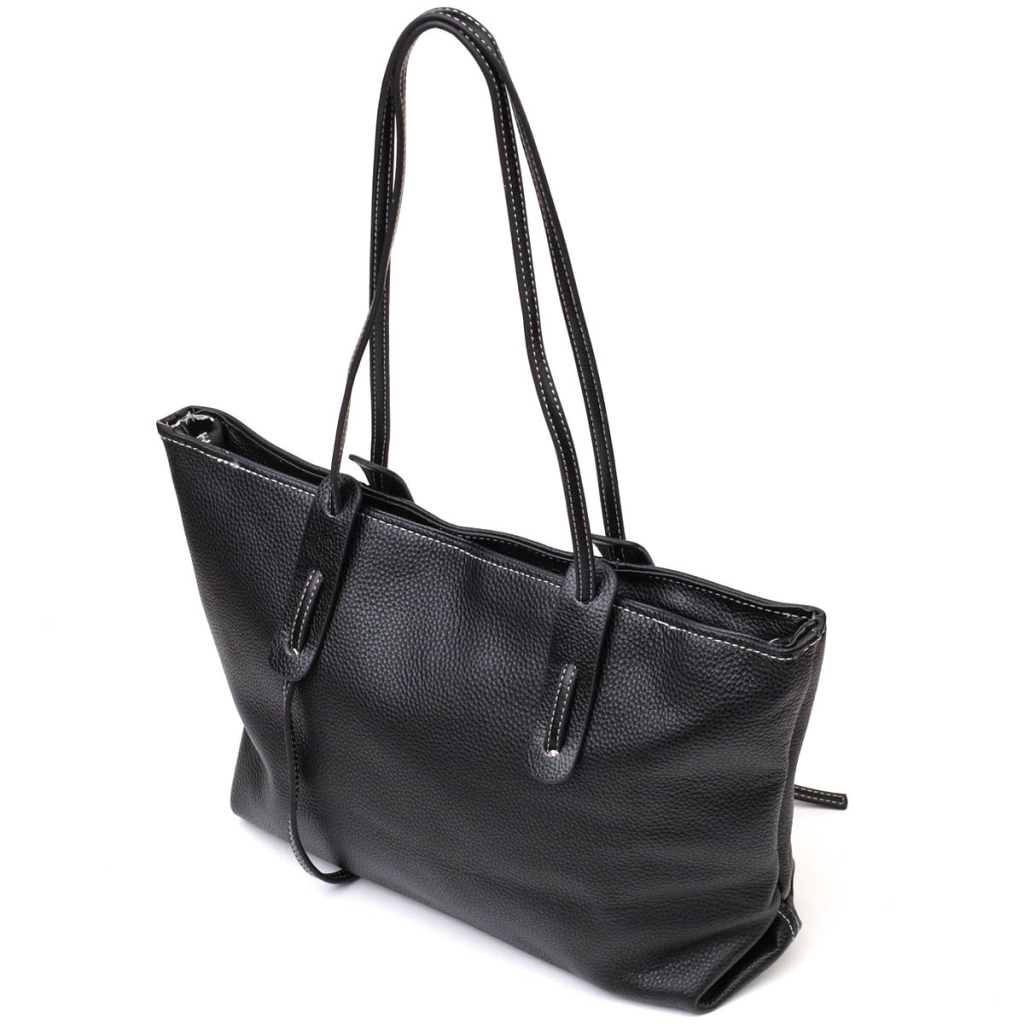 Сумка Vintage З натуральної шкіри Чорна (22082) - зображення 2