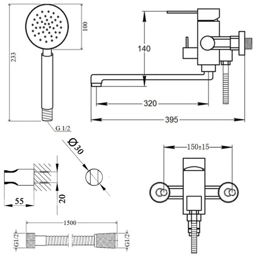 Змішувач Kroner Klassisch-ESG070 - зображення 7