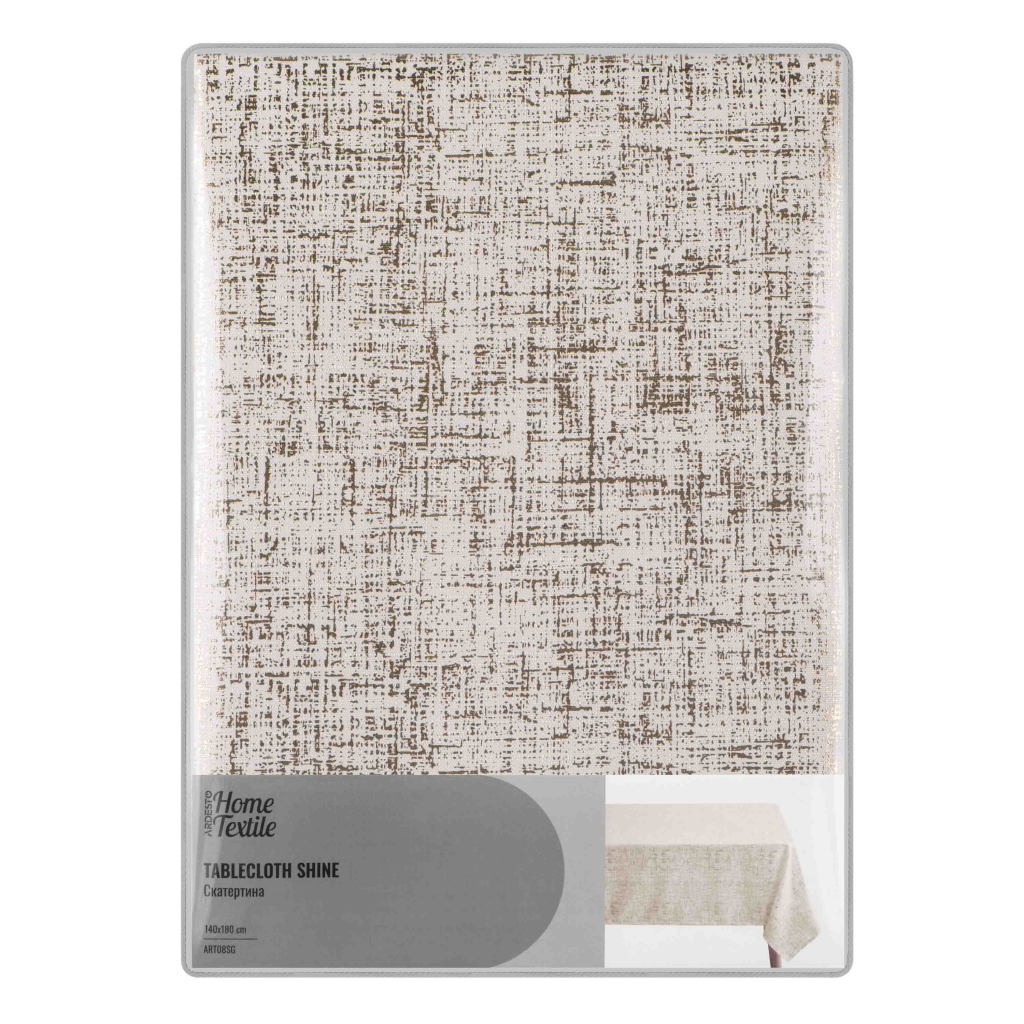 Скатертина Ardesto Shine 100% поліестер, золотавий 120х140 см (ART07SG) - зображення 1