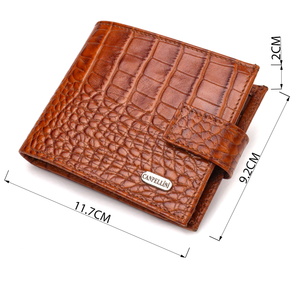 Гаманець Canpellini З натуральної шкіри Рудий (21893) - зображення 3