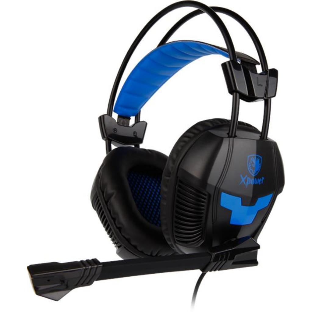Навушники Sades Xpower Black/Blue (SA706-B-BL) - зображення 1