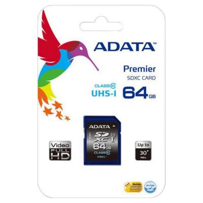 Карта пам'яті ADATA 64GB SDXC class 10 UHS-I (ASDX64GUICL10-R) - зображення 2