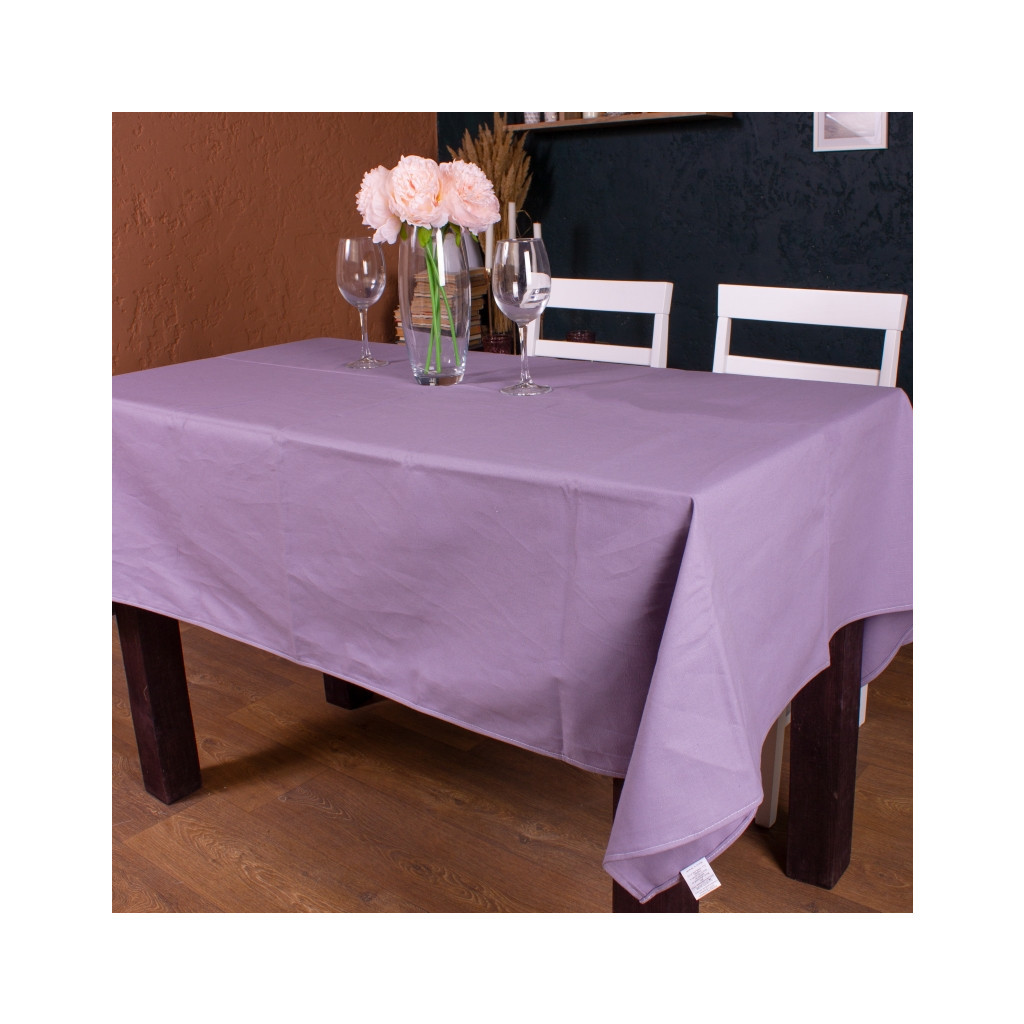 Скатертина MirSon Рогожа №214 Lavender 130x130 см (2200006738398) - зображення 1