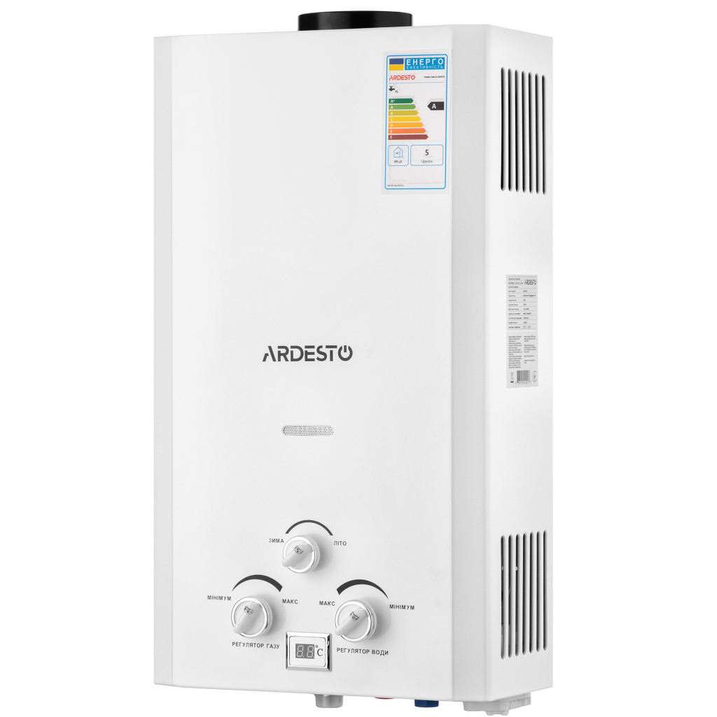Проточний водонагрівач Ardesto TFGBH-10B-X1-WHITE - зображення 1