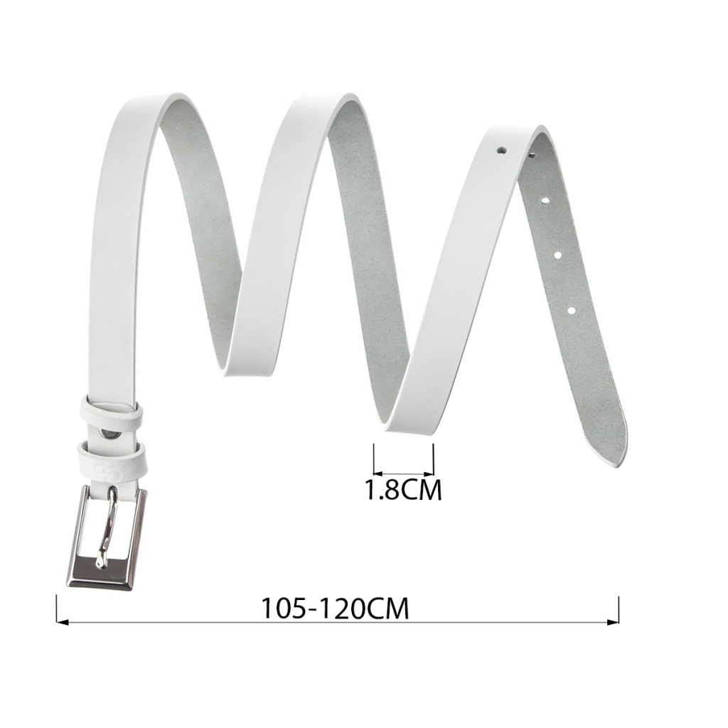 Ремінь Grande Pelle Тонкий жіночий Білий (11252) - зображення 4