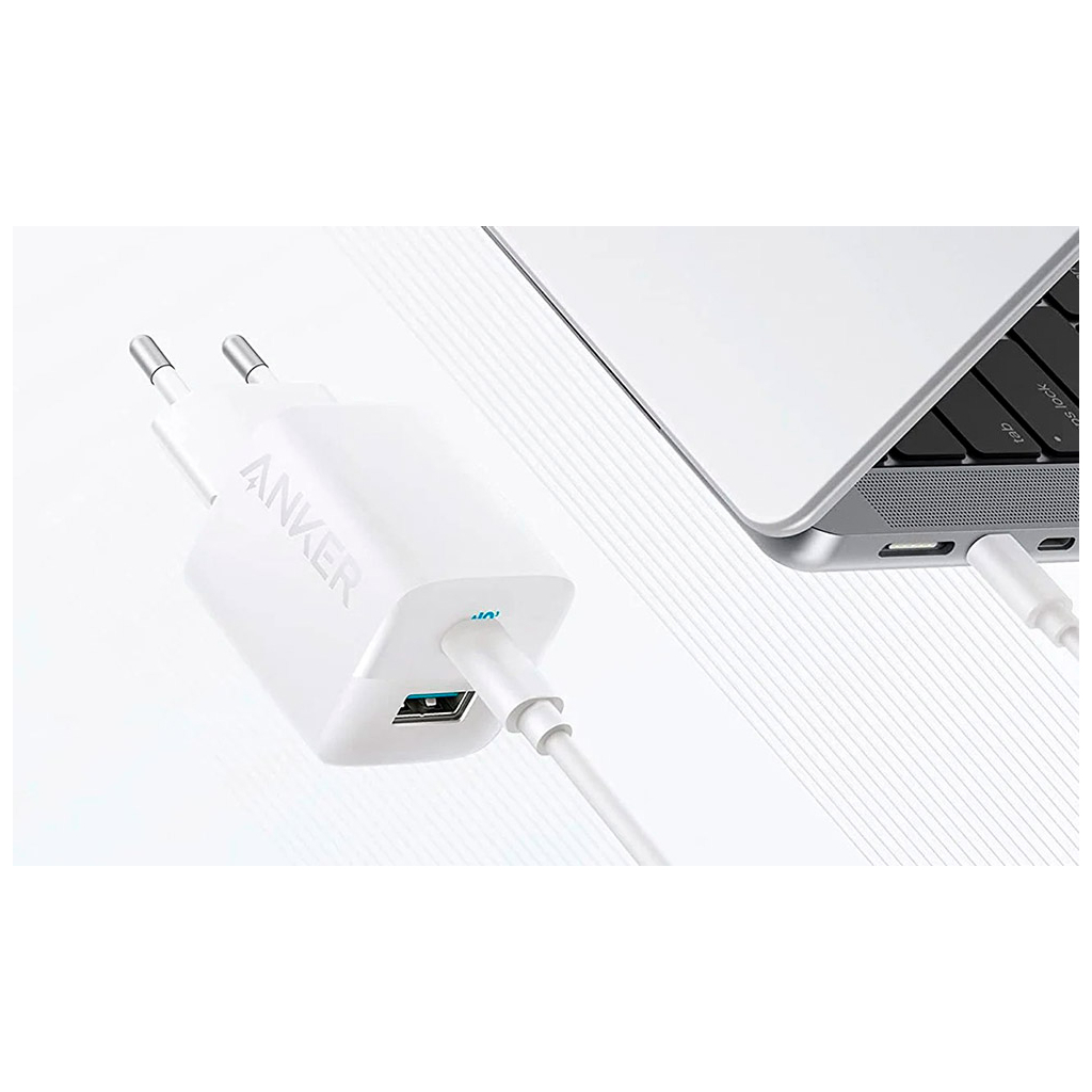Зарядний пристрій Anker PowerPort 323 33W USB-C + USB-C White (A2331G21) - зображення 3
